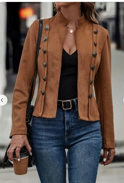 Veste Courte Suédine Femme