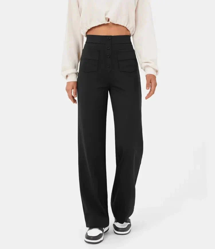 Élégance FlexiTaille – Pantalon Décontracté Haute Performance