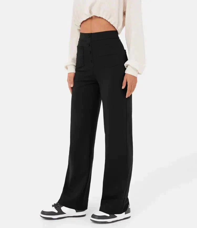 Élégance FlexiTaille – Pantalon Décontracté Haute Performance