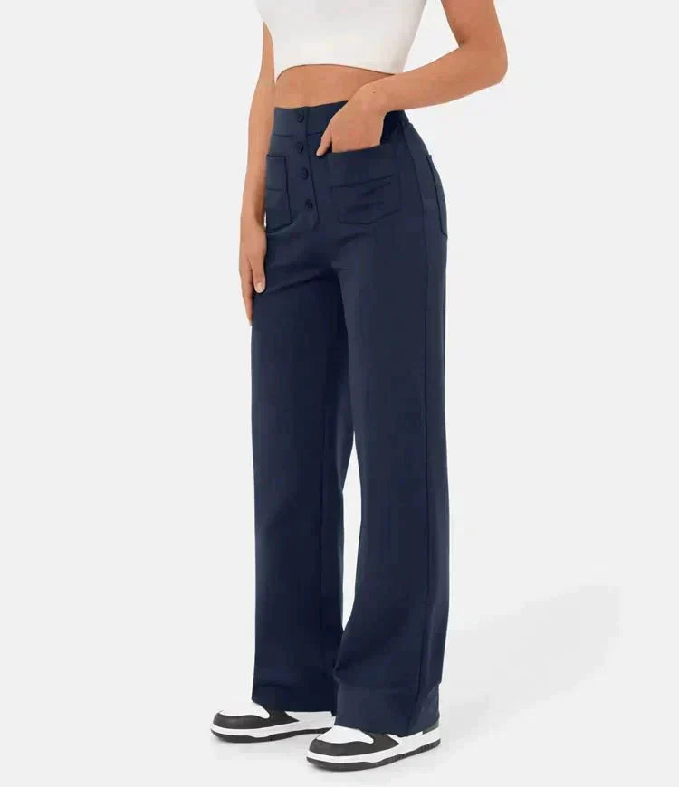 Élégance FlexiTaille – Pantalon Décontracté Haute Performance