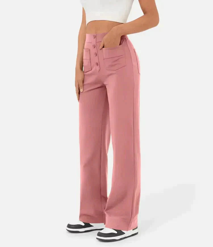 Élégance FlexiTaille – Pantalon Décontracté Haute Performance