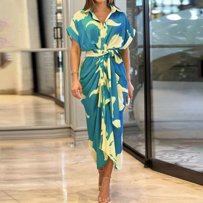 Robe Élégante Imprimée Confortable