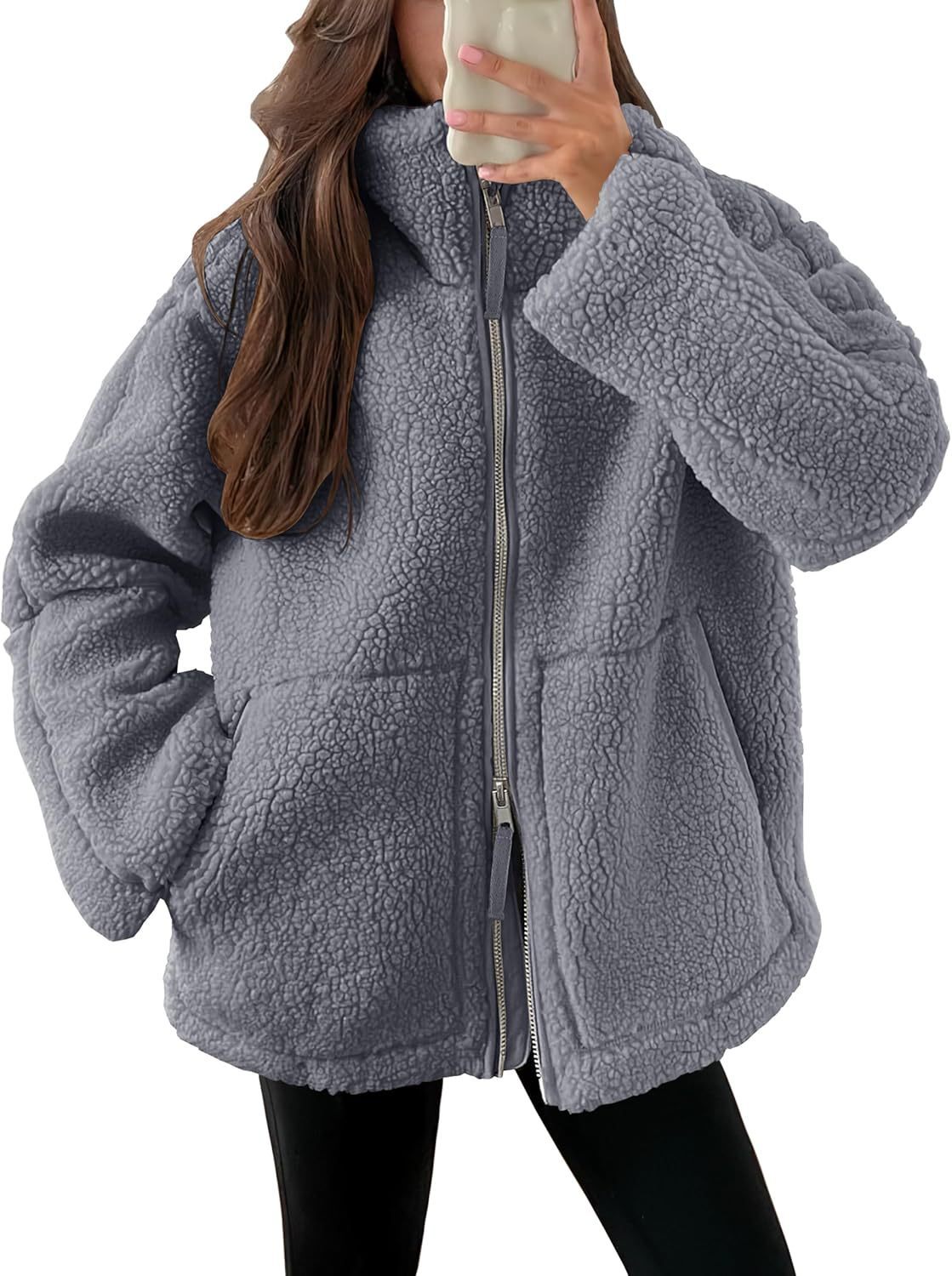 Veste Zip Laine Mélangée