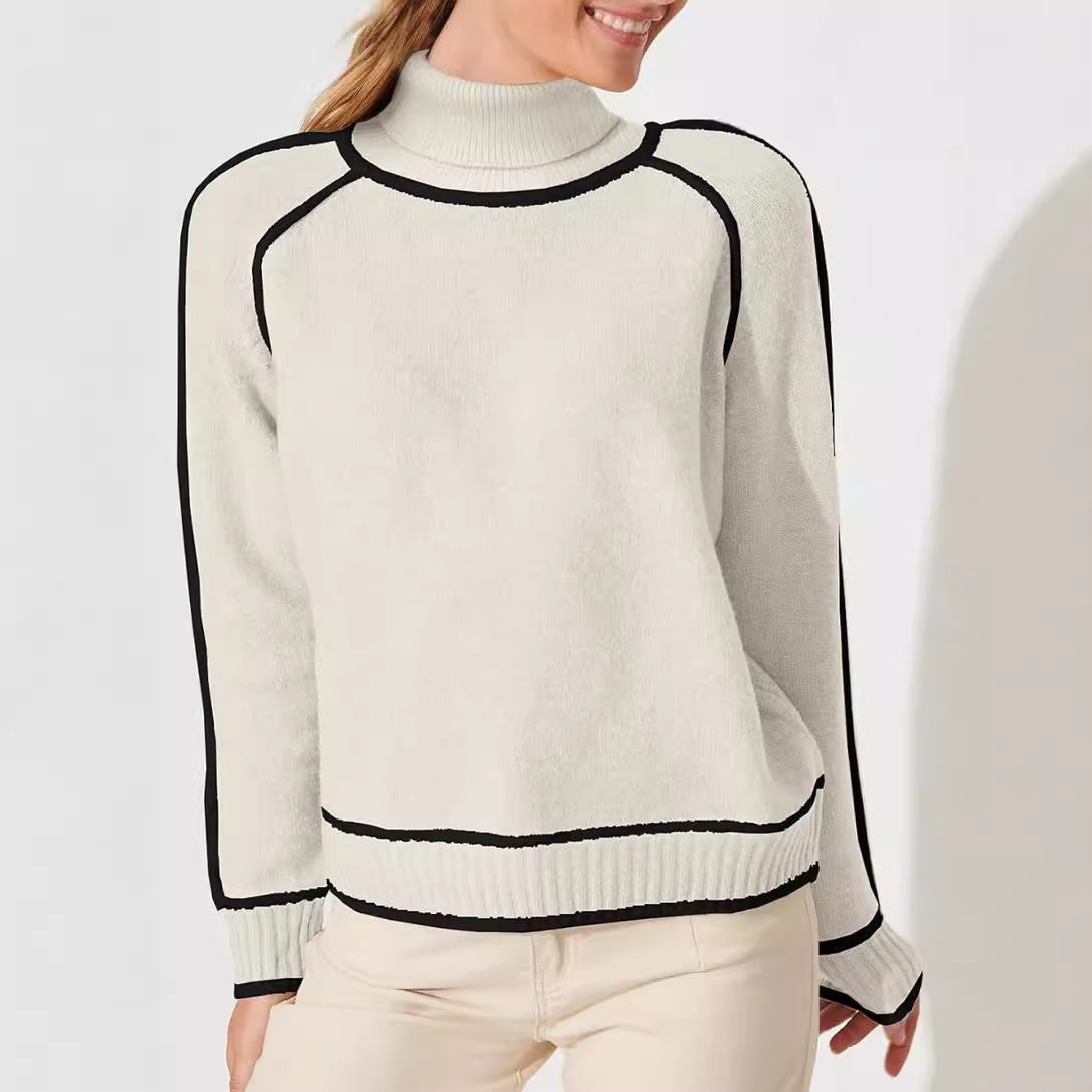 Pull Col Haut Tricot