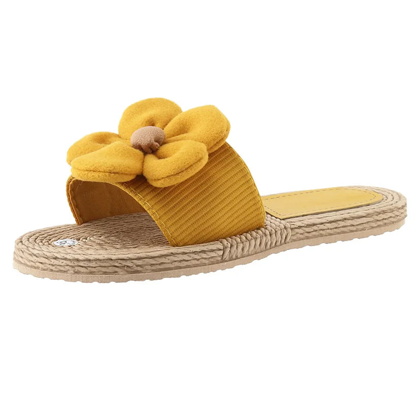 Bloomira – Sandales Plates Fleurées d’Été