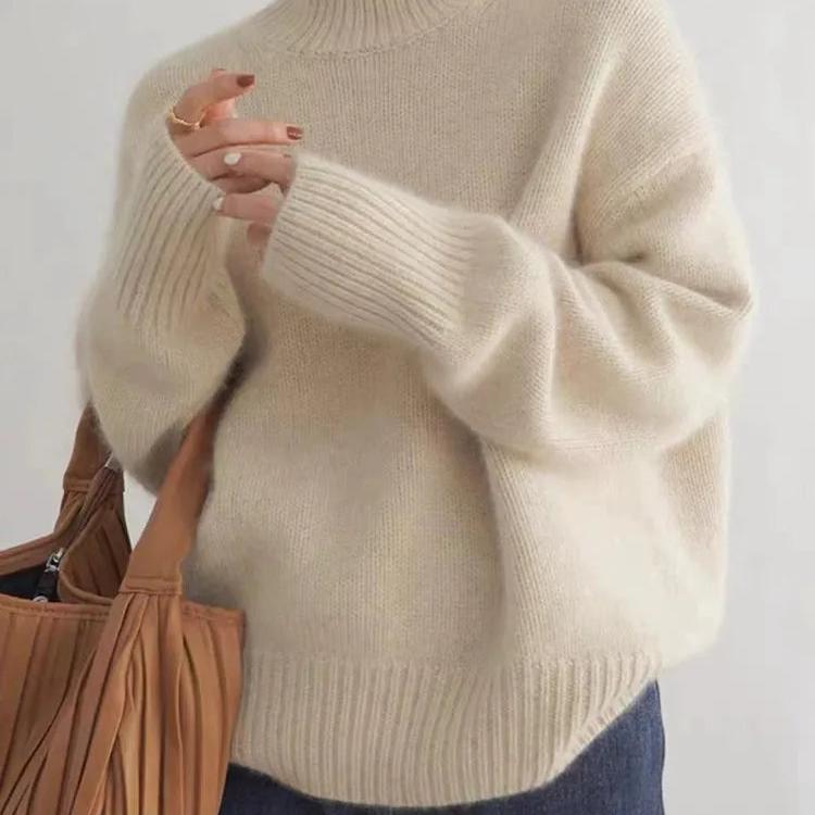 Pull Cachemire – Col Roulé Oversize