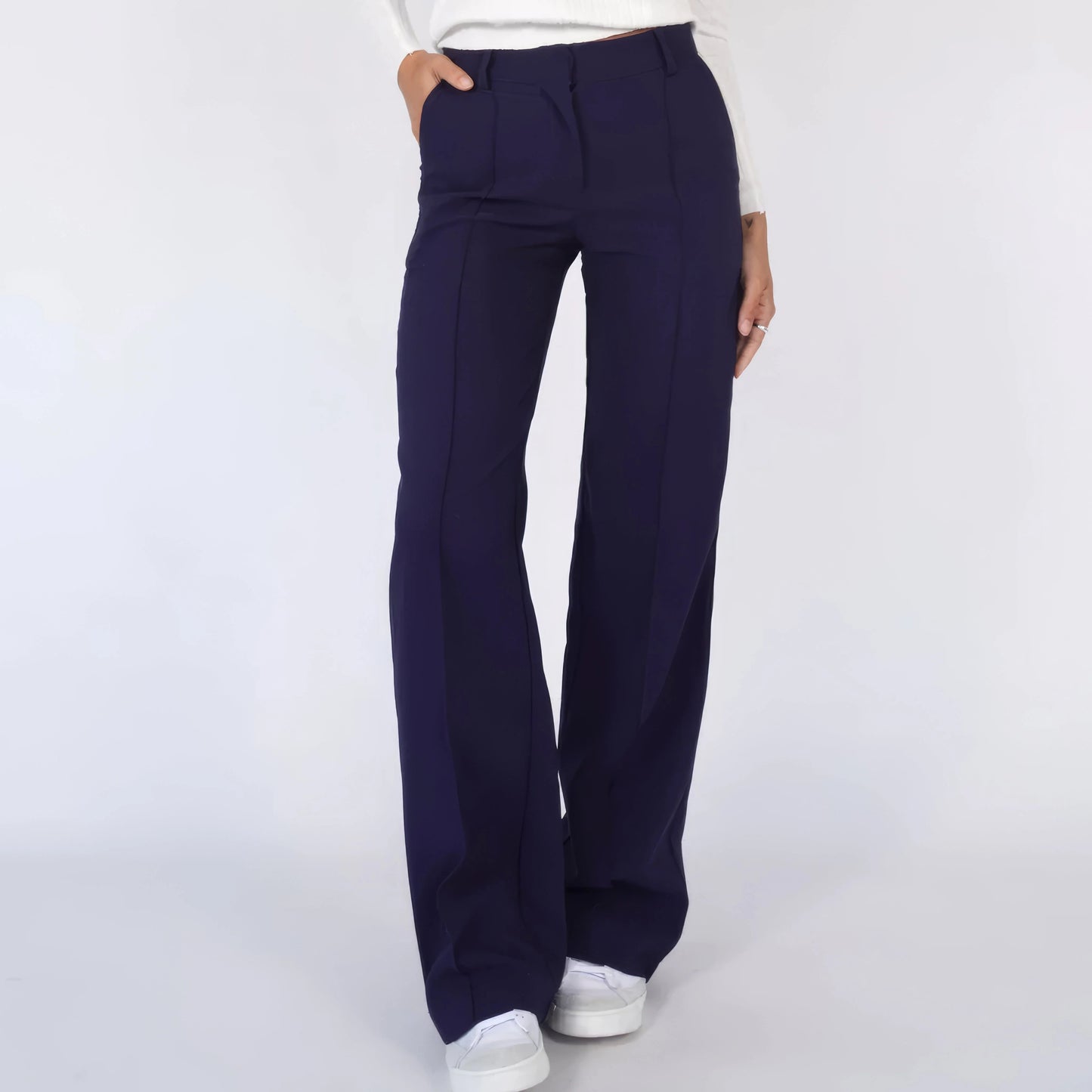 Palazzo Élégance Pauline – Pantalon Large Taille Haute