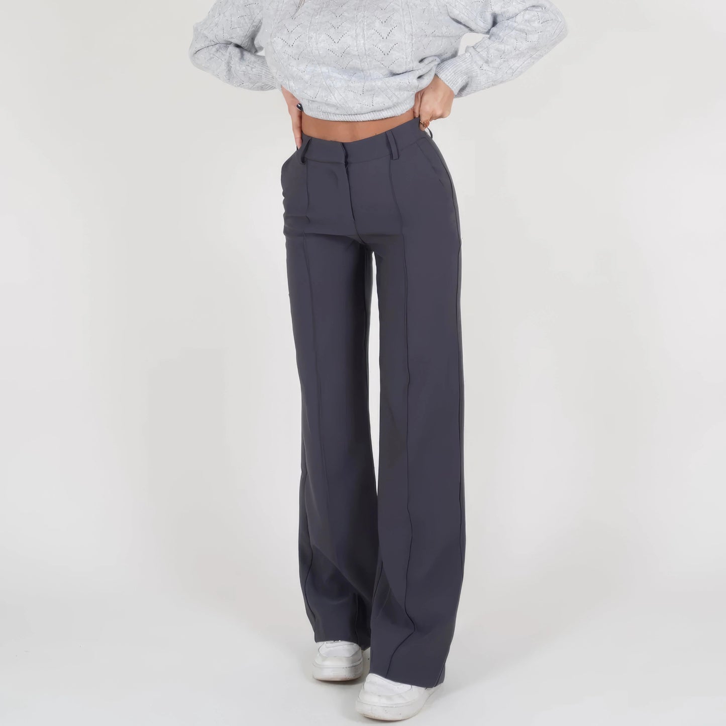 Palazzo Élégance Pauline – Pantalon Large Taille Haute