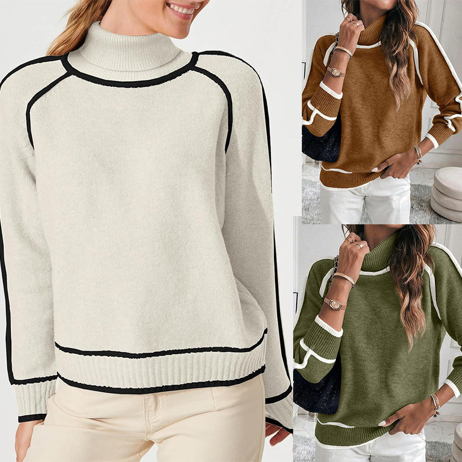 Pull Col Haut Tricot