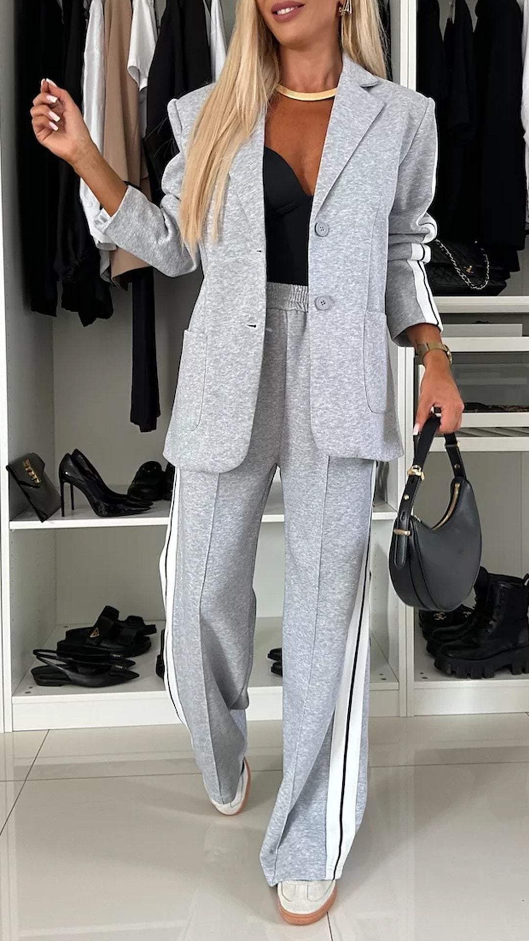 Ensemble Rayé Moderne