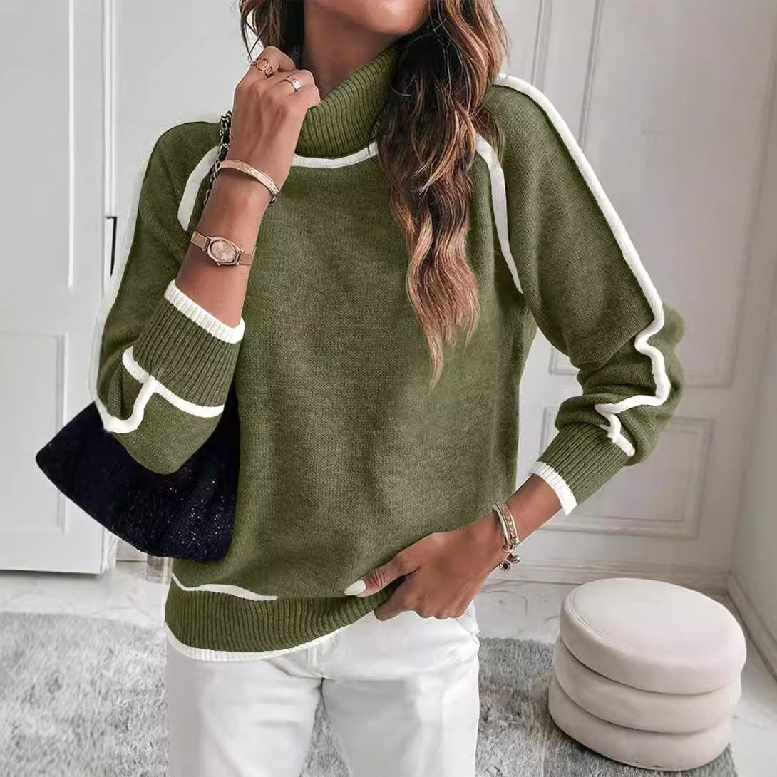 Pull Col Haut Tricot