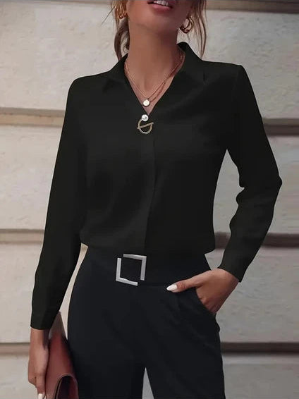 Renata - Chemise Tricotée à Manches Longues