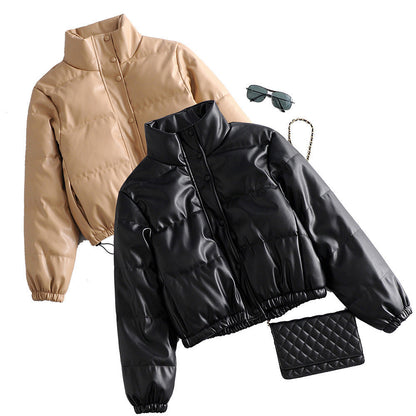 Parka Femme Rembourrée PU
