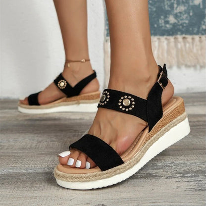 Grace Wedge – Sandales Compensées à Bride Cheville Femme