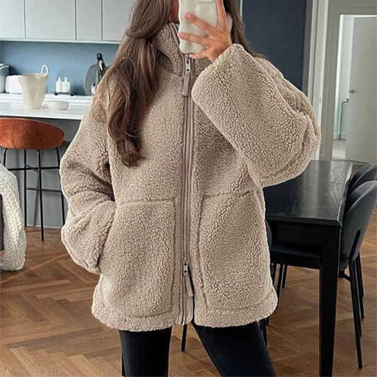 Veste Zip Laine Mélangée