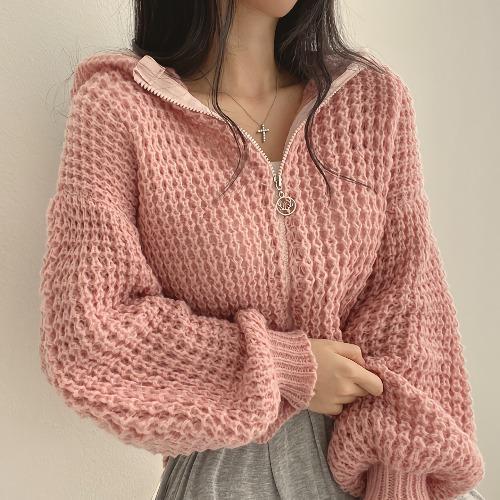Veste Pull – Court à Capuche