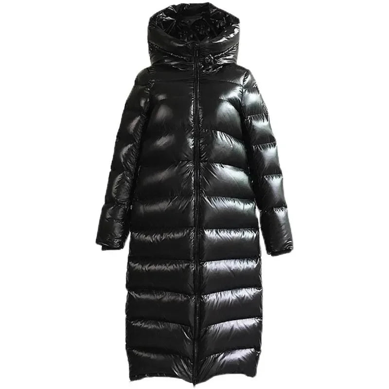 Luna Women's Long Down Jacket | Insulated with Hood 0