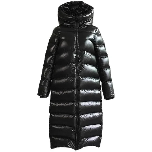 Luna Women's Long Down Jacket | Insulated with Hood 0