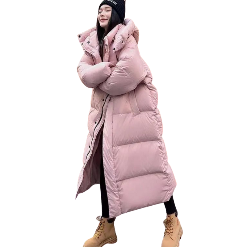 Luna Women's Long Down Jacket | Quilted, Urban Style 1