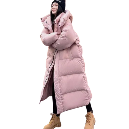 Luna Women's Long Down Jacket | Quilted, Urban Style 1