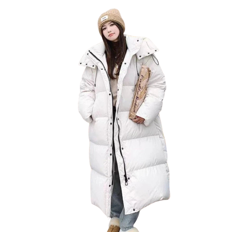 Luna Women's Long Down Jacket | Quilted, Urban Style 2