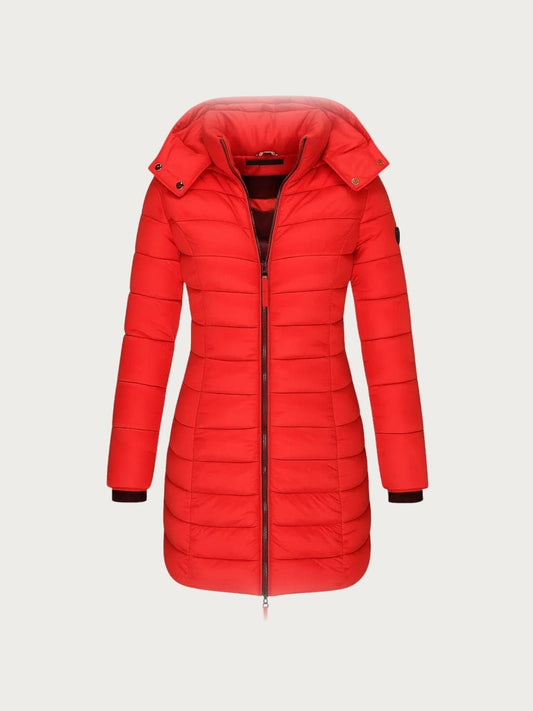 Luna Women's Long Padded Parka | Technical Fabric, High Collar 0