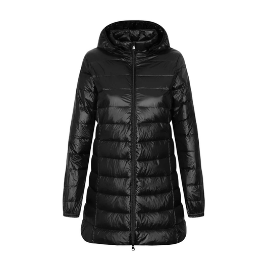 Luna Women's Puffer Jacket | Thermal Insulation, Long Hooded Design 0
