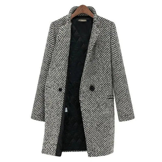 Milo Women's Mid-Length Coat | Textured Wool Blend 0