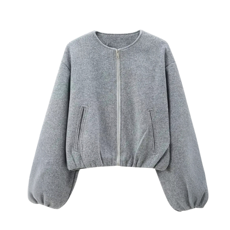 Mira Women's Jacket | Fitted Polyester Blend, Short Cut with Long Sleeves 0