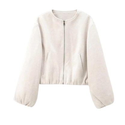 Mira Women's Jacket | Fitted Polyester Blend, Short Cut with Long Sleeves 2