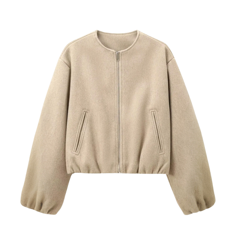 Mira Women's Jacket | Fitted Polyester Blend, Short Cut with Long Sleeves 3