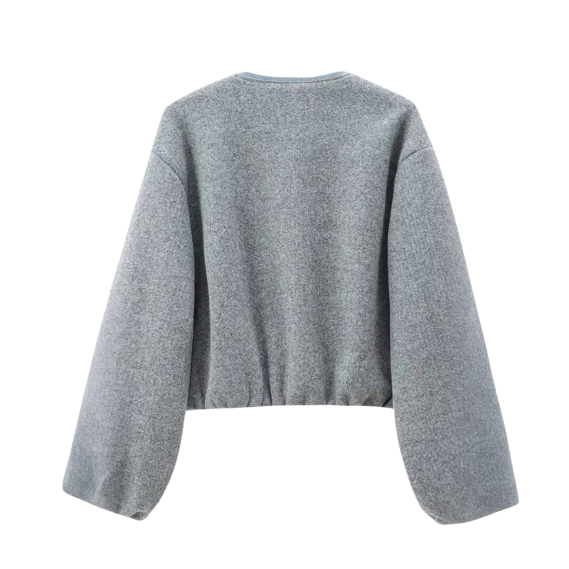 Mira Women's Jacket | Fitted Polyester Blend, Short Cut with Long Sleeves 4