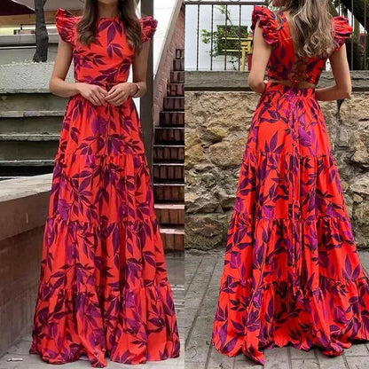 Camila – Robe Maxi Fleurie Printemps/Été