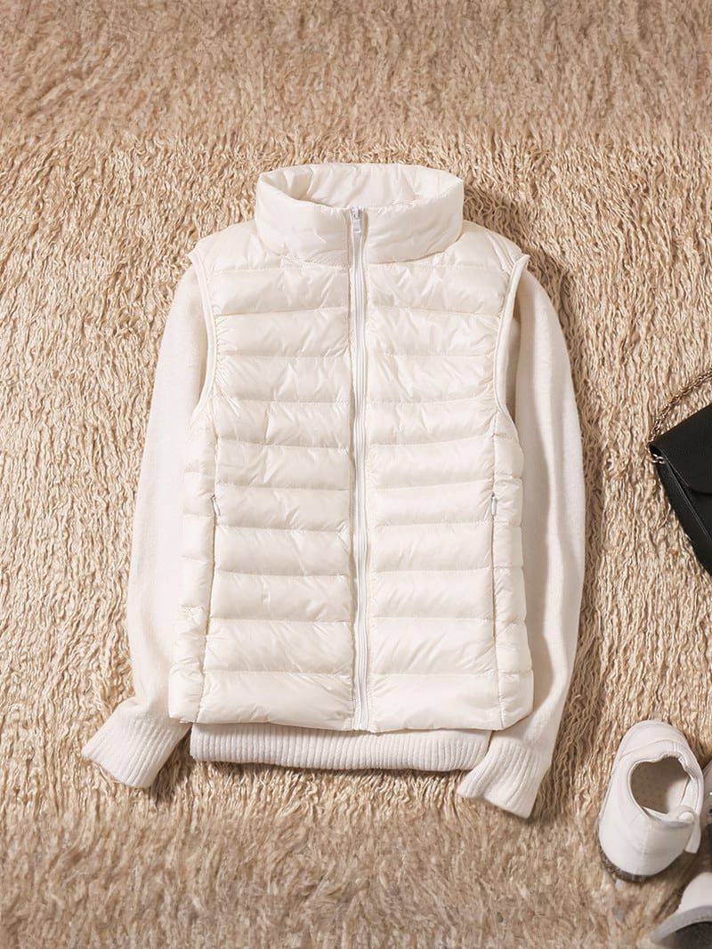 Sleek Women's Quilted Jacket | High Collar, Versatile Layering 1