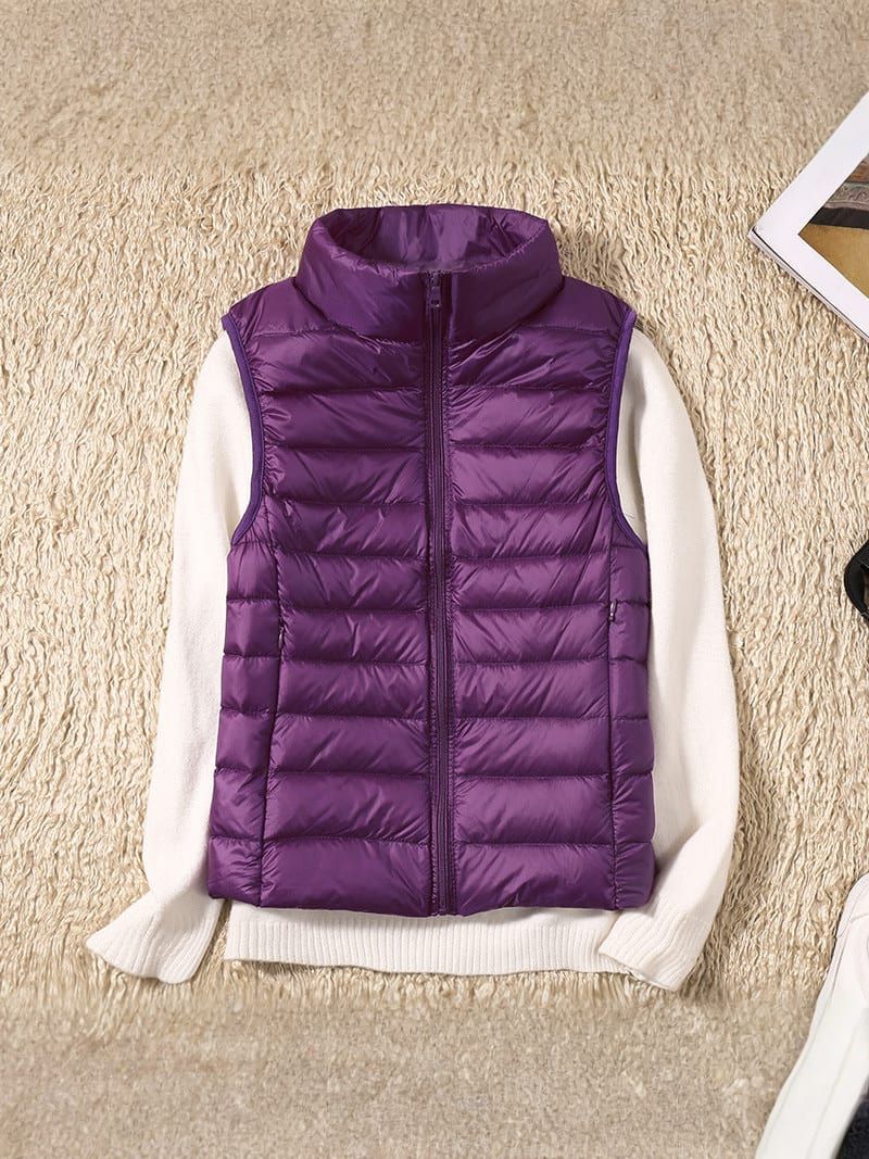 Sleek Women's Quilted Jacket | High Collar, Versatile Layering 5