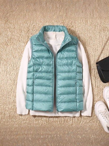 Sleek Women's Quilted Jacket | High Collar, Versatile Layering 6