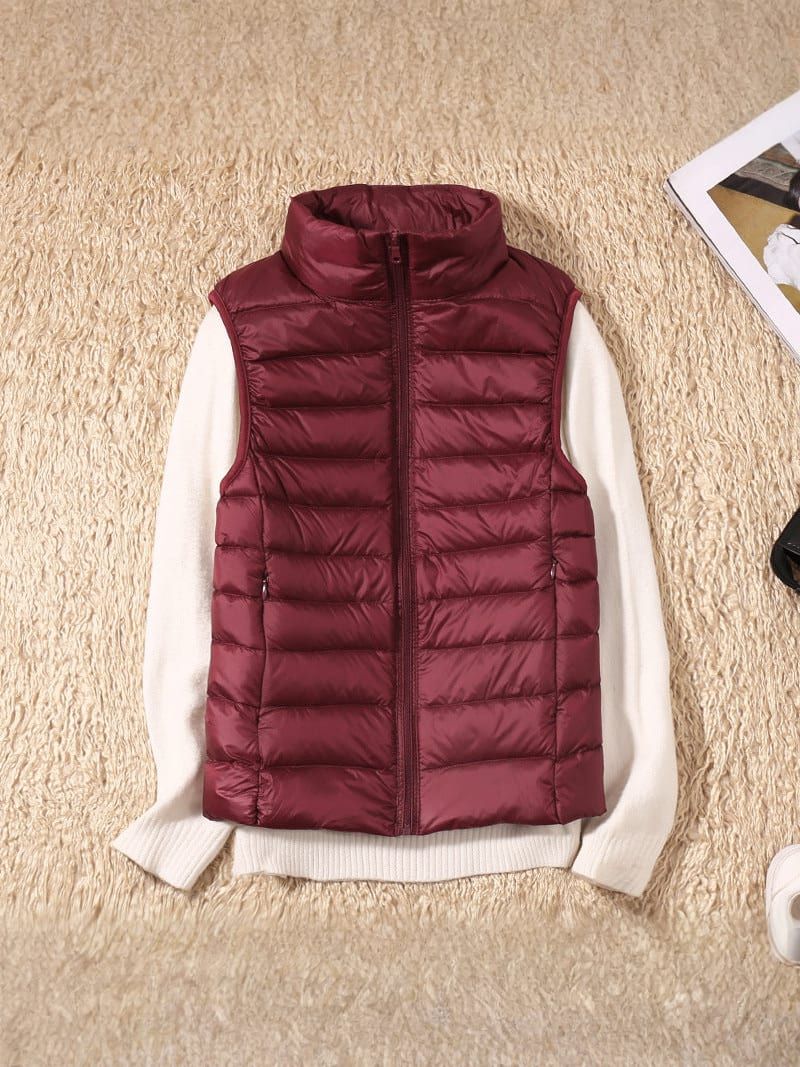 Sleek Women's Quilted Jacket | High Collar, Versatile Layering 7