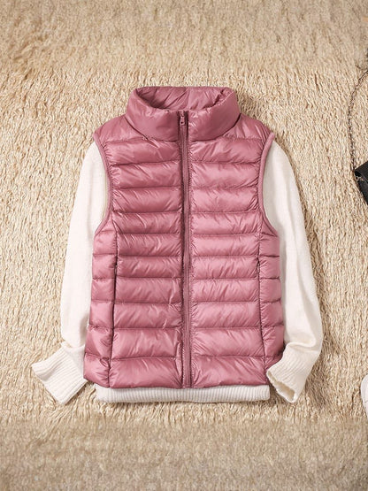 Sleek Women's Quilted Jacket | High Collar, Versatile Layering 9
