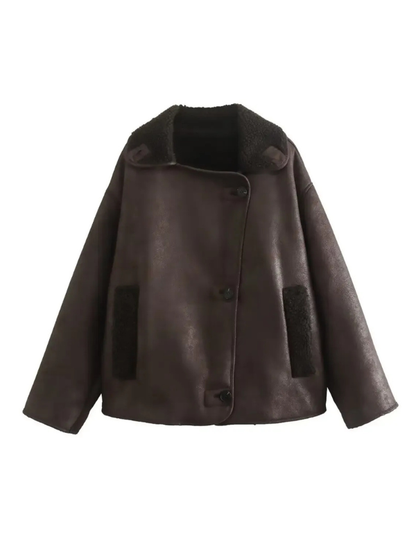 Tara Women's Winter Jacket | Thick Synthetic Fabric, Wide Collar 0