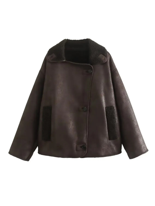 Tara Women's Winter Jacket | Thick Synthetic Fabric, Wide Collar 0