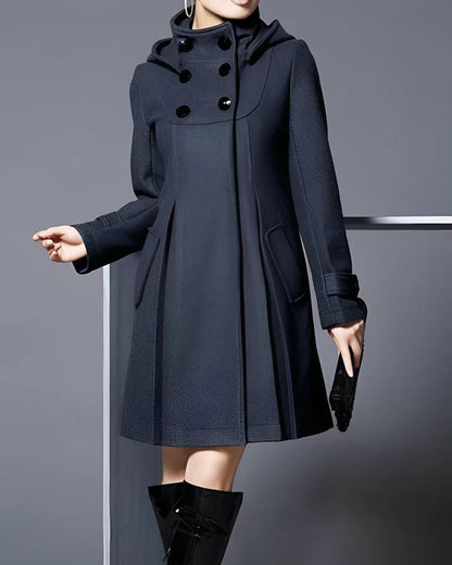 Wendy Women's Wool Coat | Hooded, Structured Design for Winter 2