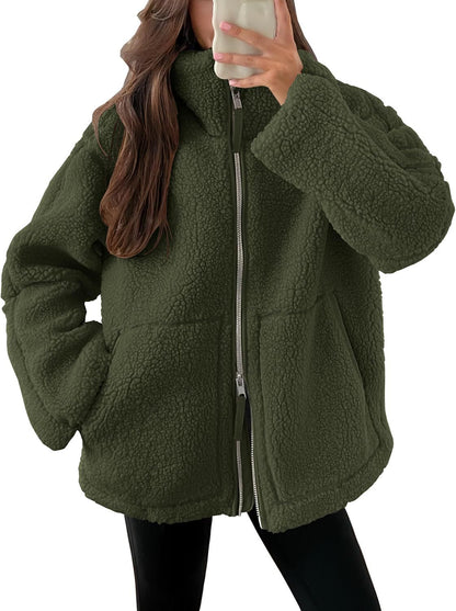 Veste Zip Laine Mélangée