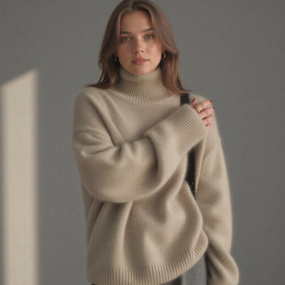 Pull Cachemire – Col Roulé Oversize